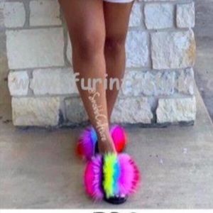 Rainbow fur slides